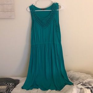 Teal stretchy dress